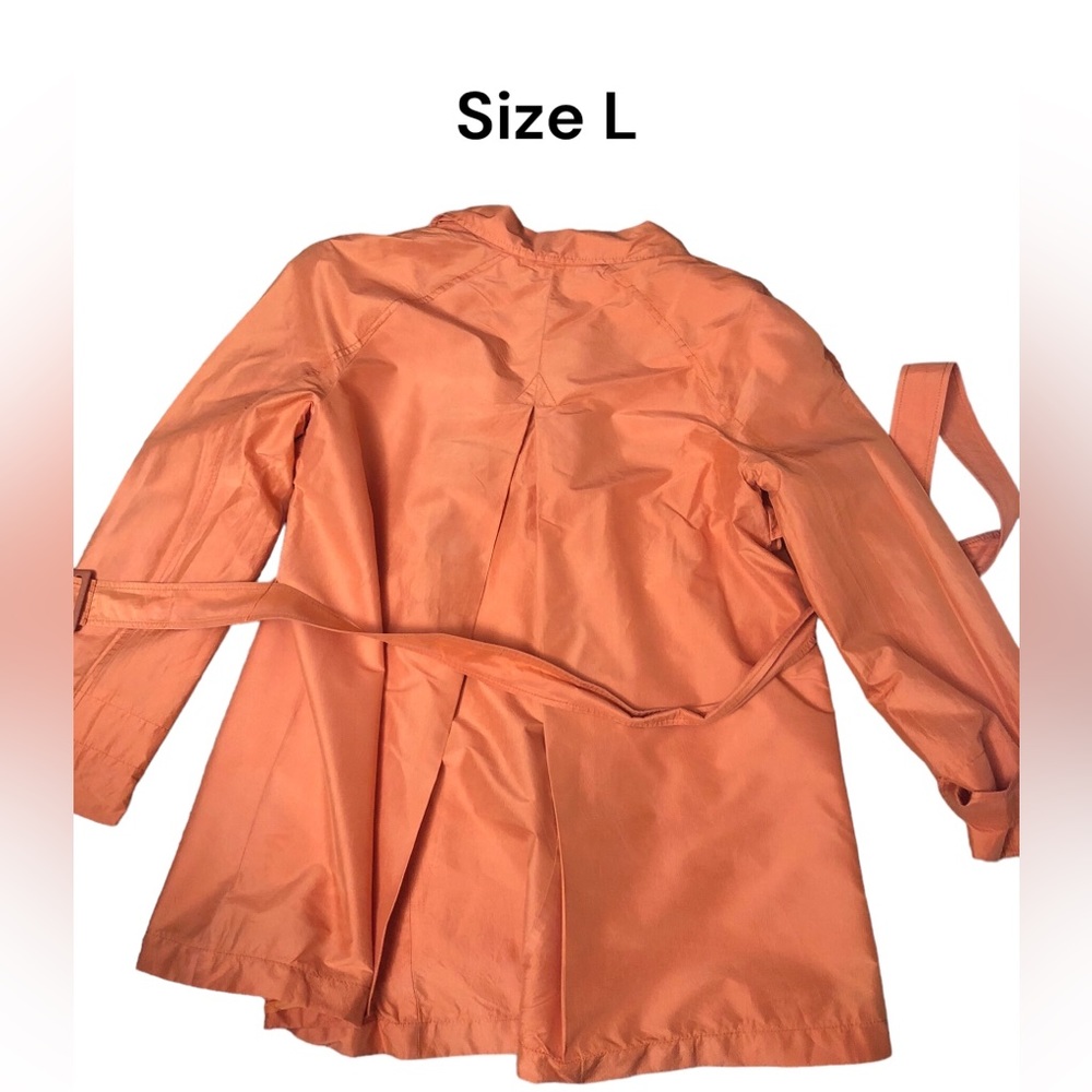 Saks Fifth Avenue Silk Orange Jacket Size L - Picture 4 of 11